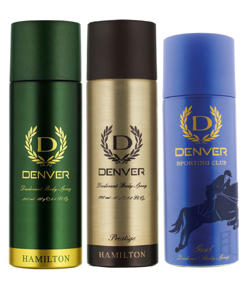     			Denver Hamilton, Prestige and Goal (Pack of 3) Men Deodorant Spray 565 mL
