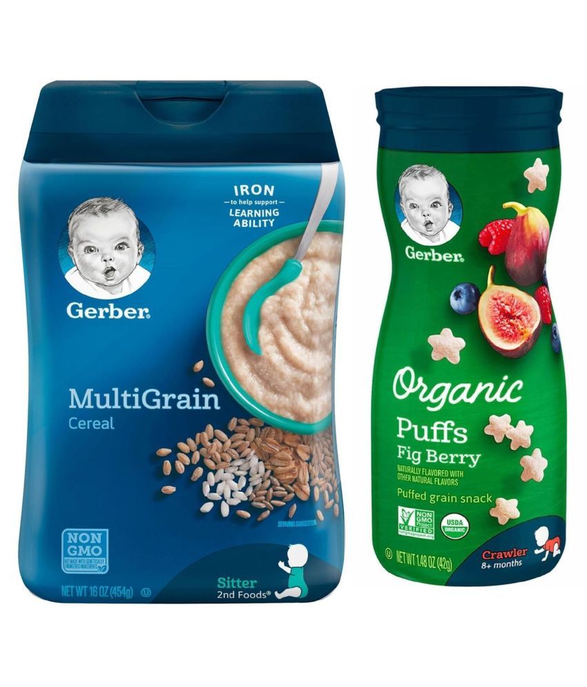 Gerber Multigrain Infant Cereal for 6 Months + ( 269 gm ) Pack of 2 Buy Gerber Multigrain