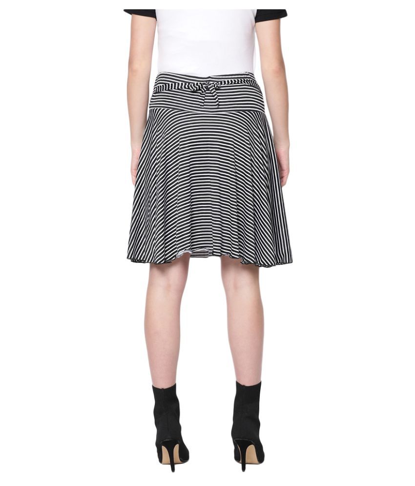 Buy V2 Rayon Pleated Skirt - Black Online at Best Prices in India ...