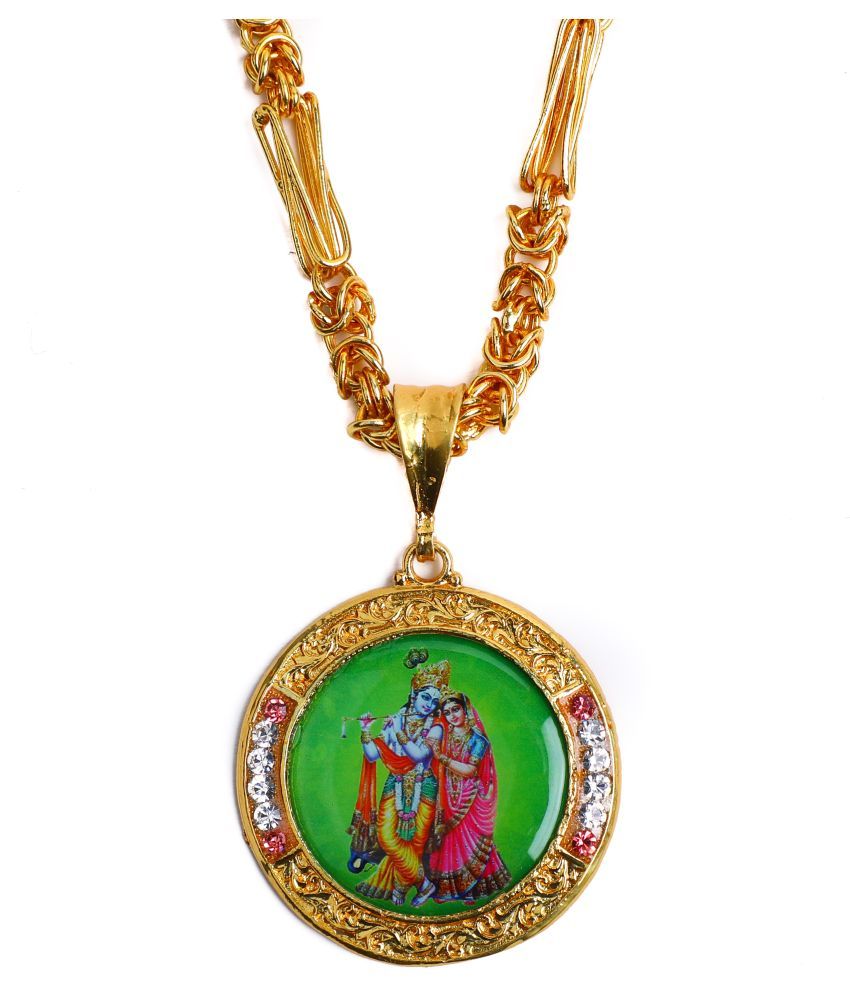 DIPALI RADHA KRISHNA Pendant Chain Gold Plated, Necklace for men/boys Buy Online at Low Price
