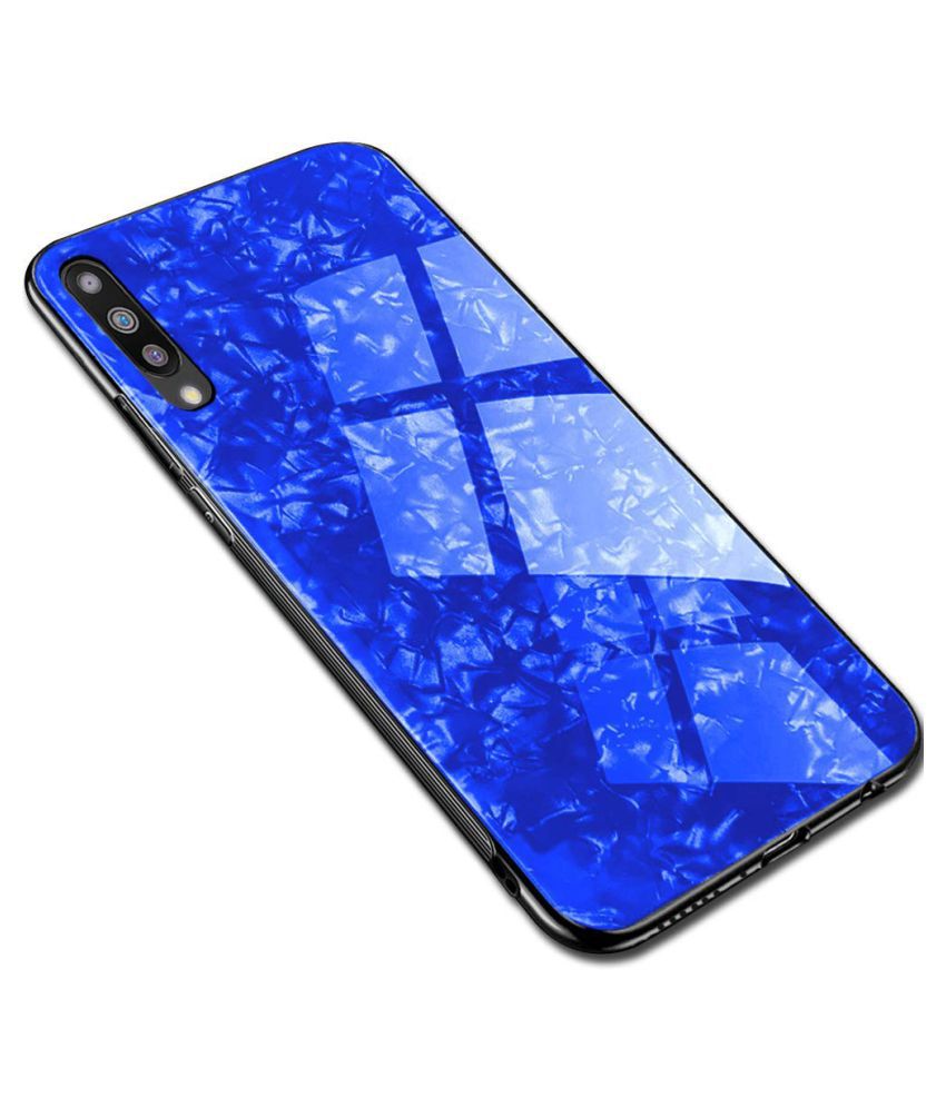 Xiaomi Mi A3 Marble GoPerfect - Blue Marble Glass Case Cover