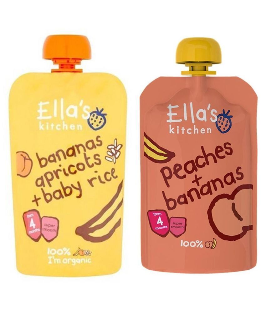 Ella's Kitchen Bananas Apricots Snack Foods for 6 Months + ( 240 gm