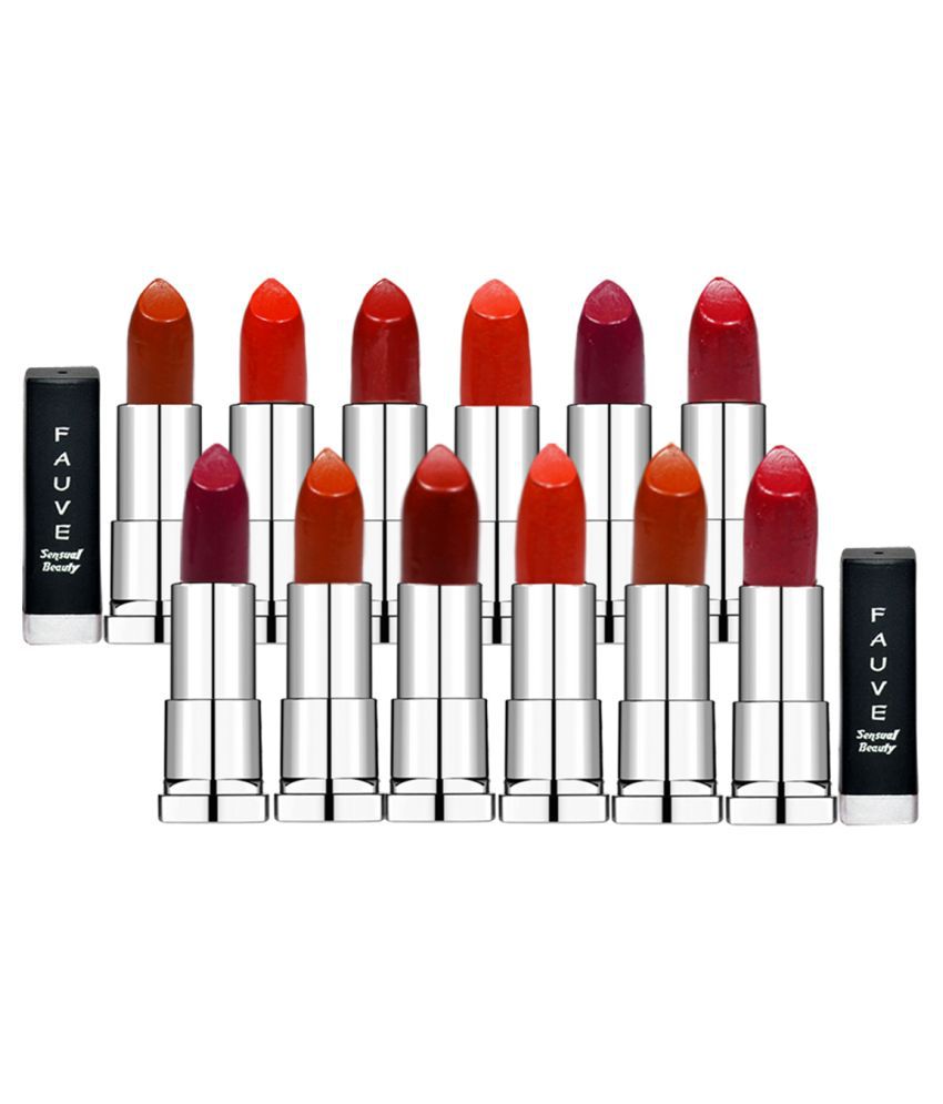 Fauve Sensual Beauty Moisturizing Lipstick FL-11 Pack of 12 Multi 3.5 g