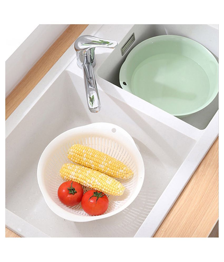 Colander with Bowl Kitchen Strainers for Fruits, Vegetable, Beans ...