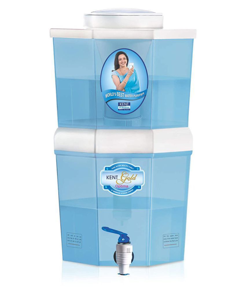 KENT Appliances KENT Gold Optima (Aqua Blue/White) 10 Ltr Gravity Based