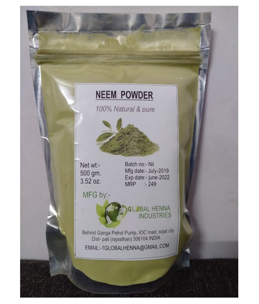 GLOBAL HENNA INDUSTRIES NEEM PURE POWDER 100 NATURAL Face Face Pack