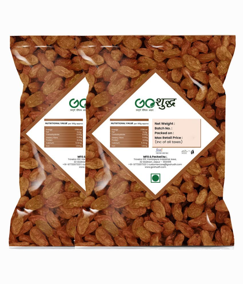 Goshudh Raisin (Kishmish) 250 g Pack of 2: Buy Goshudh Raisin (Kishmish ...