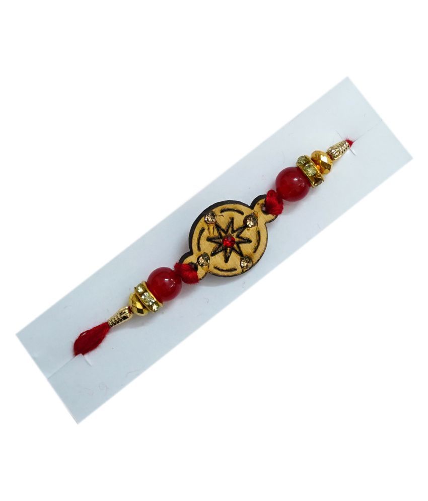 Handmade GS & Stone Work Jute Rakhi (Set of 2) 91