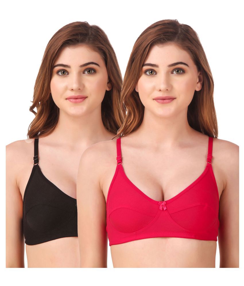     			Fasense Pack of 2 Cotton Non Padded Women's Everyday Bra ( Multi Color )