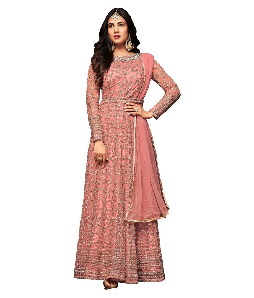 net pink gown
