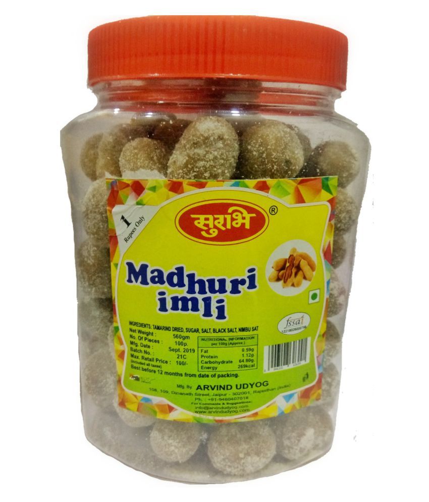 SURBHI Madhuri Imli Candy Tasty Tamarind 560 g Hard Candies 560 gm Pack of 2