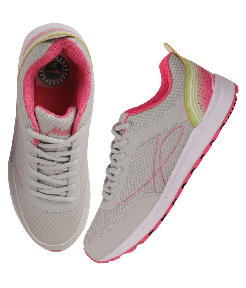 pink walking sneakers