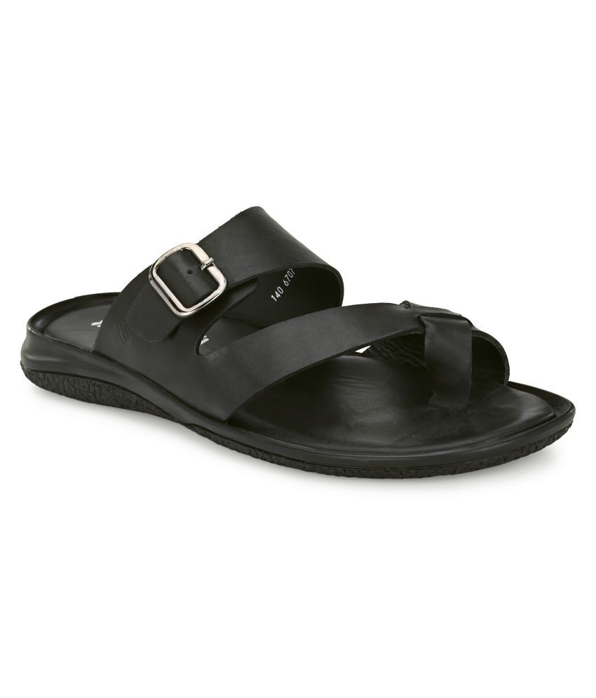 hitz black leather sandals