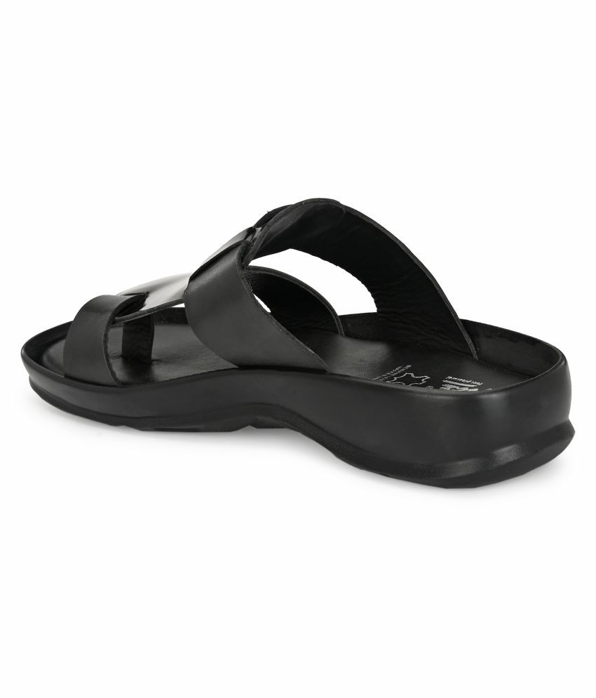 hitz black leather sandals