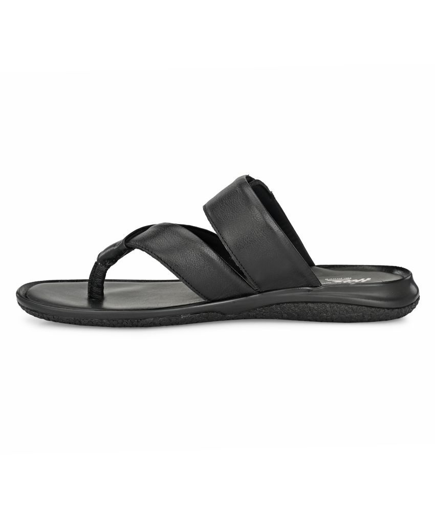 hitz black leather sandals