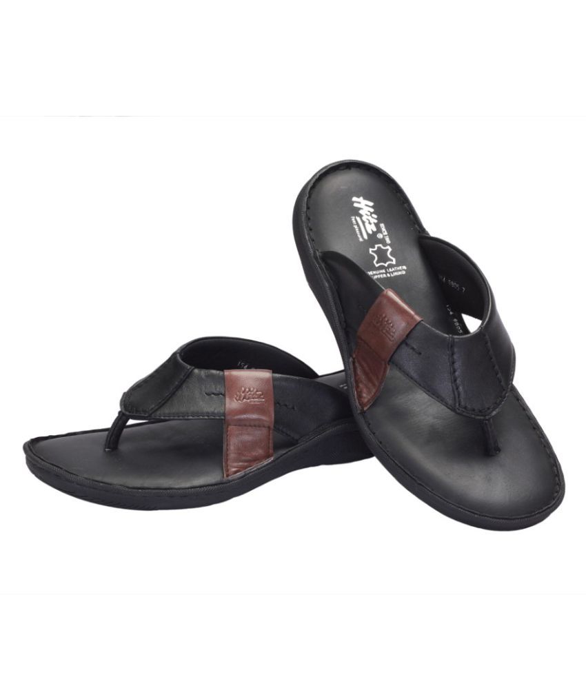 hitz black leather sandals