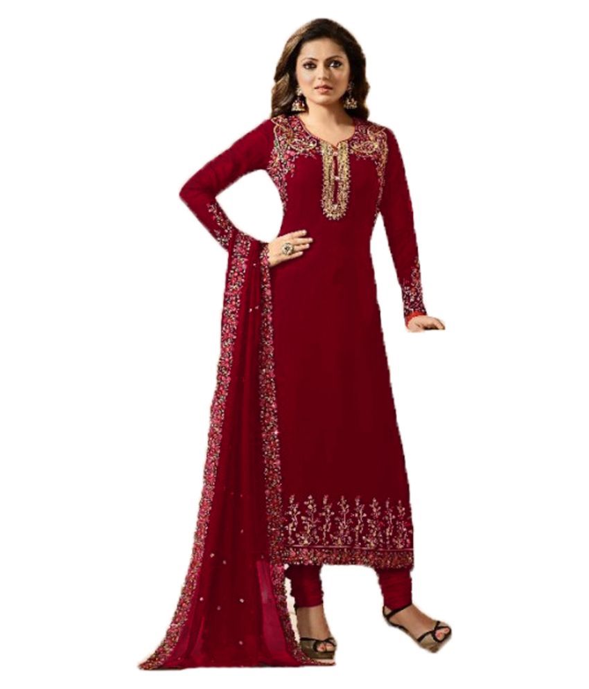 superb ethnic style maroon color beautiful gown