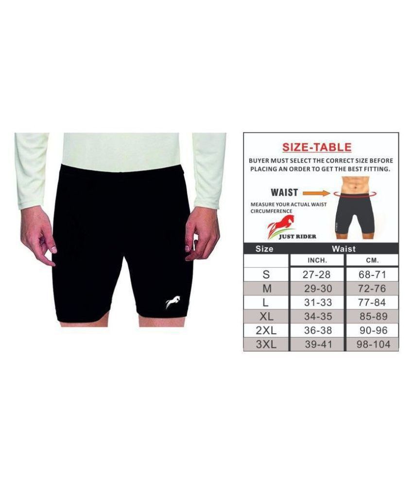     			Just Rider Compression Men's Shorts Tights 100% POLYSTER Skins for Gym, Running, Cycling, Swimming, Basketball, Cricket, Yoga, Football, Tennis, Badminton & Many More Sports