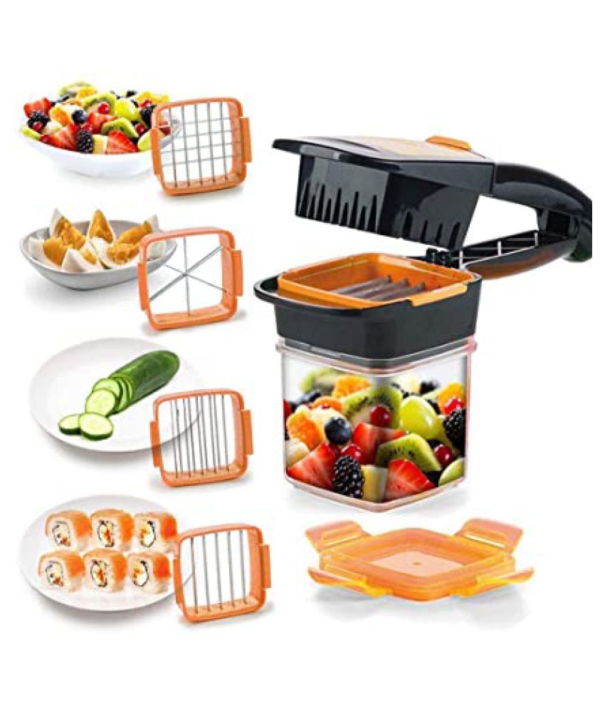 5 in 1 Multifunction Vegetable Cutter Manual Vegetable Quick Dicer Fruit Chopper Slicer NonSkid