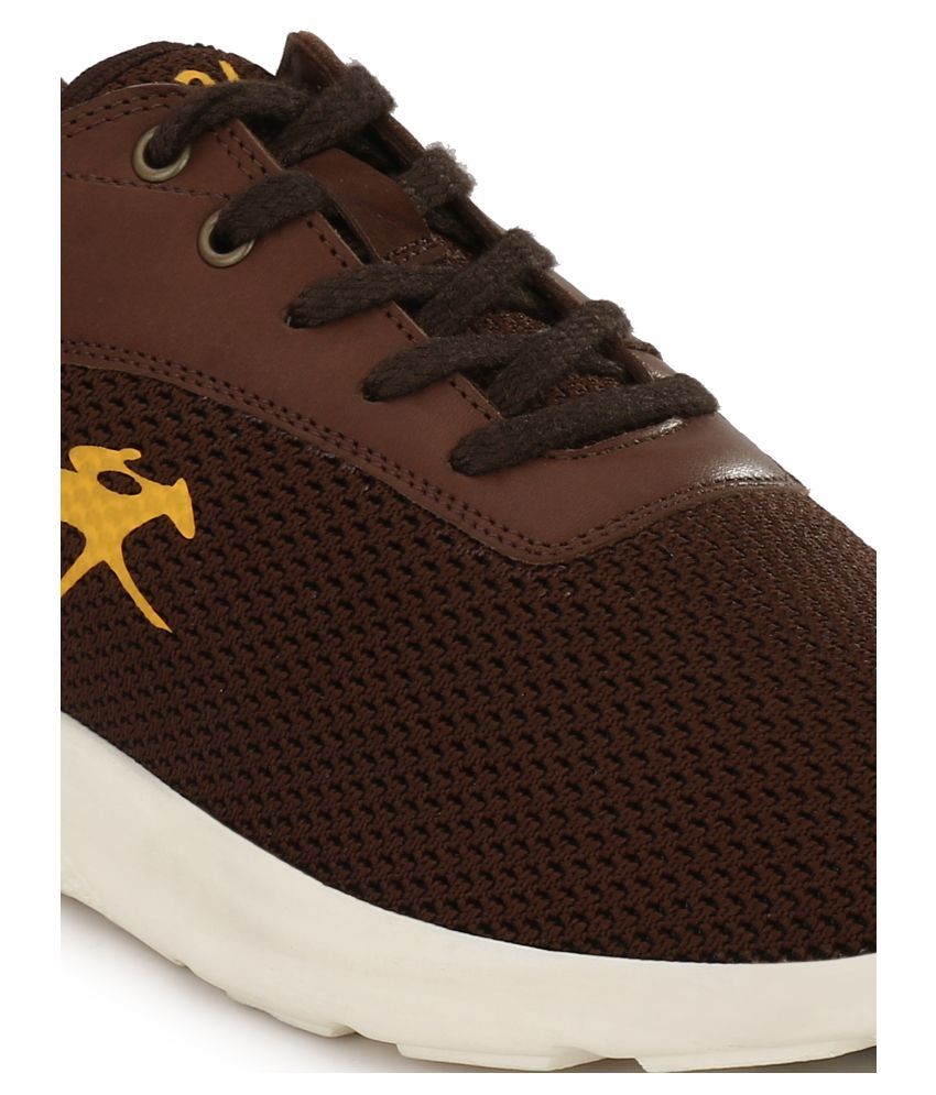 brown athletic shoes