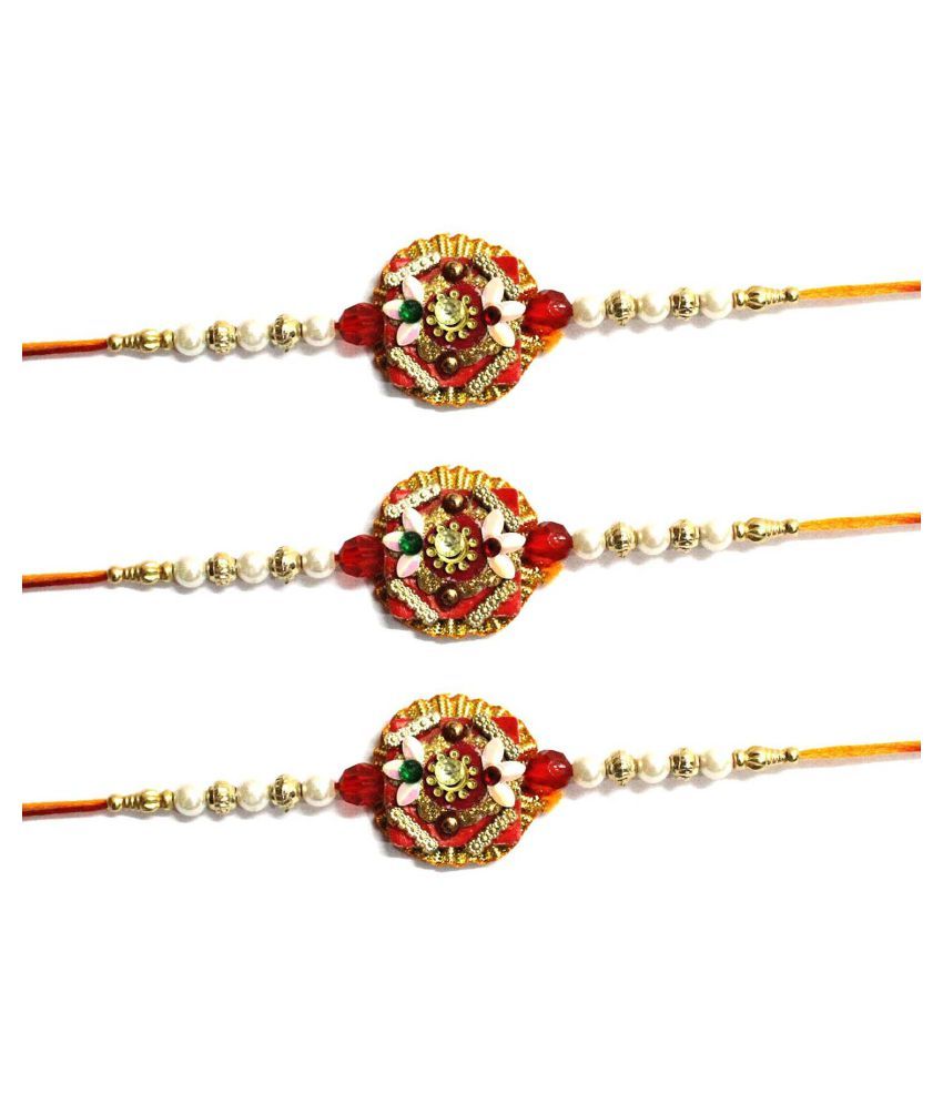 Rakhi Set Designer Multicolour Pack Of Buy Rakhi Set Designer