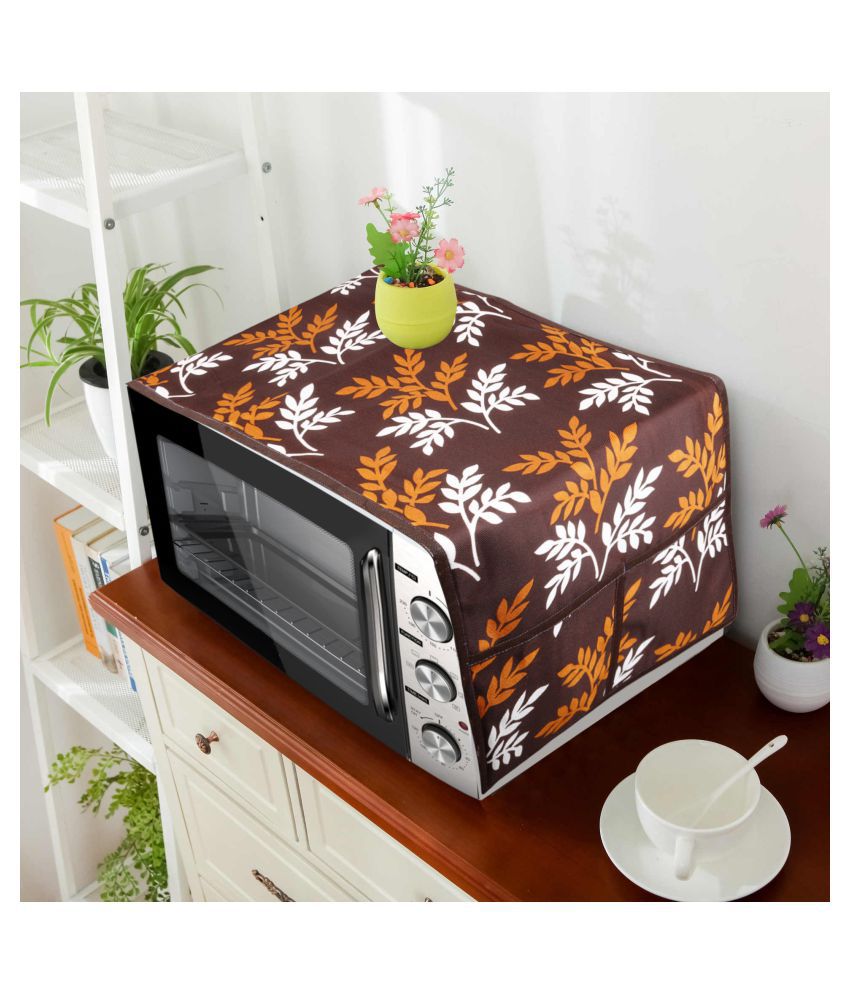     			E-Retailer Single Poly-Cotton Brown Microwave Oven Cover -