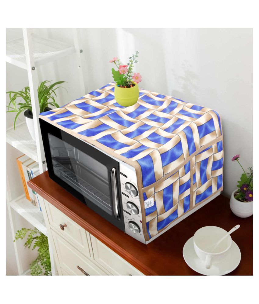     			E-Retailer Single Poly-Cotton Blue Microwave Oven Cover -