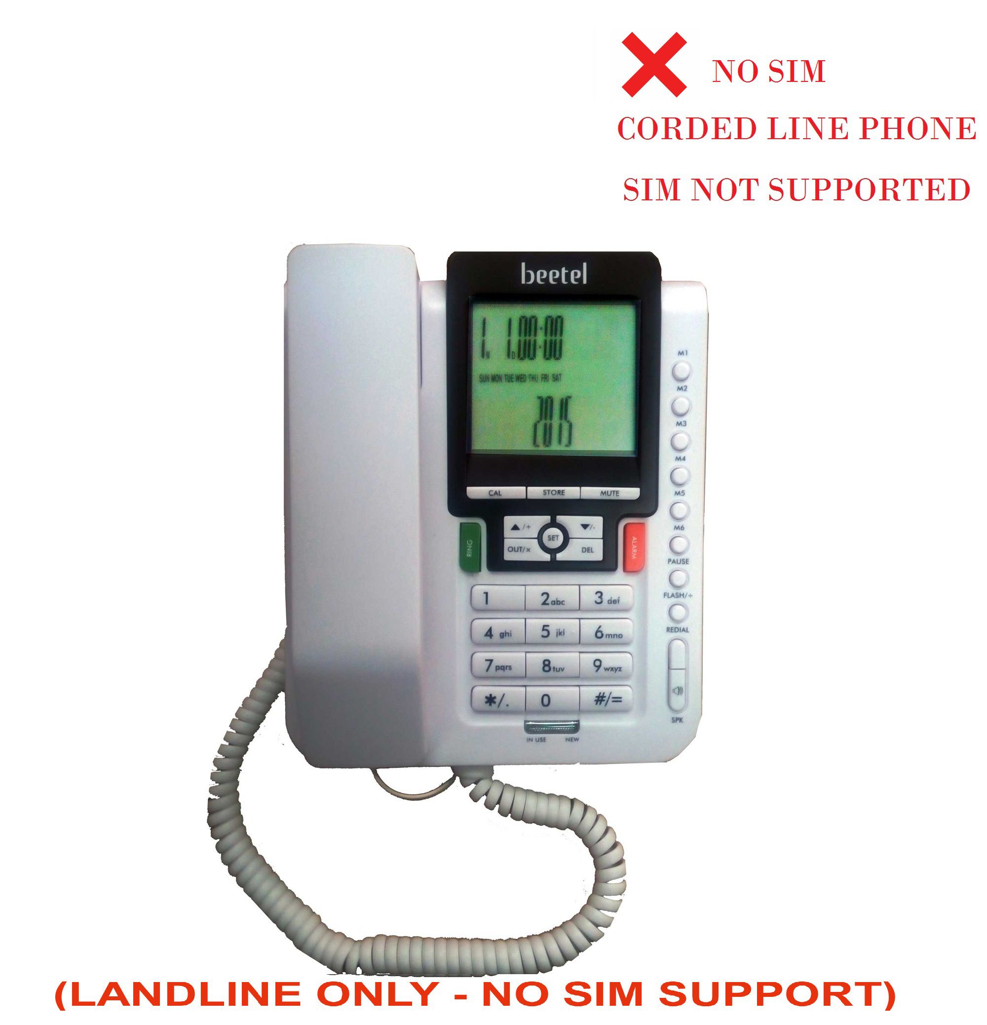     			Beetel M71 Corded Landline Phone ( White )