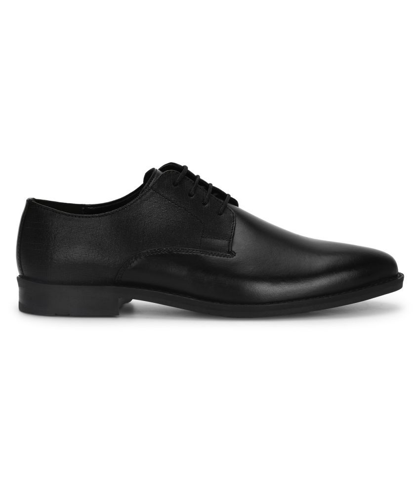 red tape black derby formal shoes