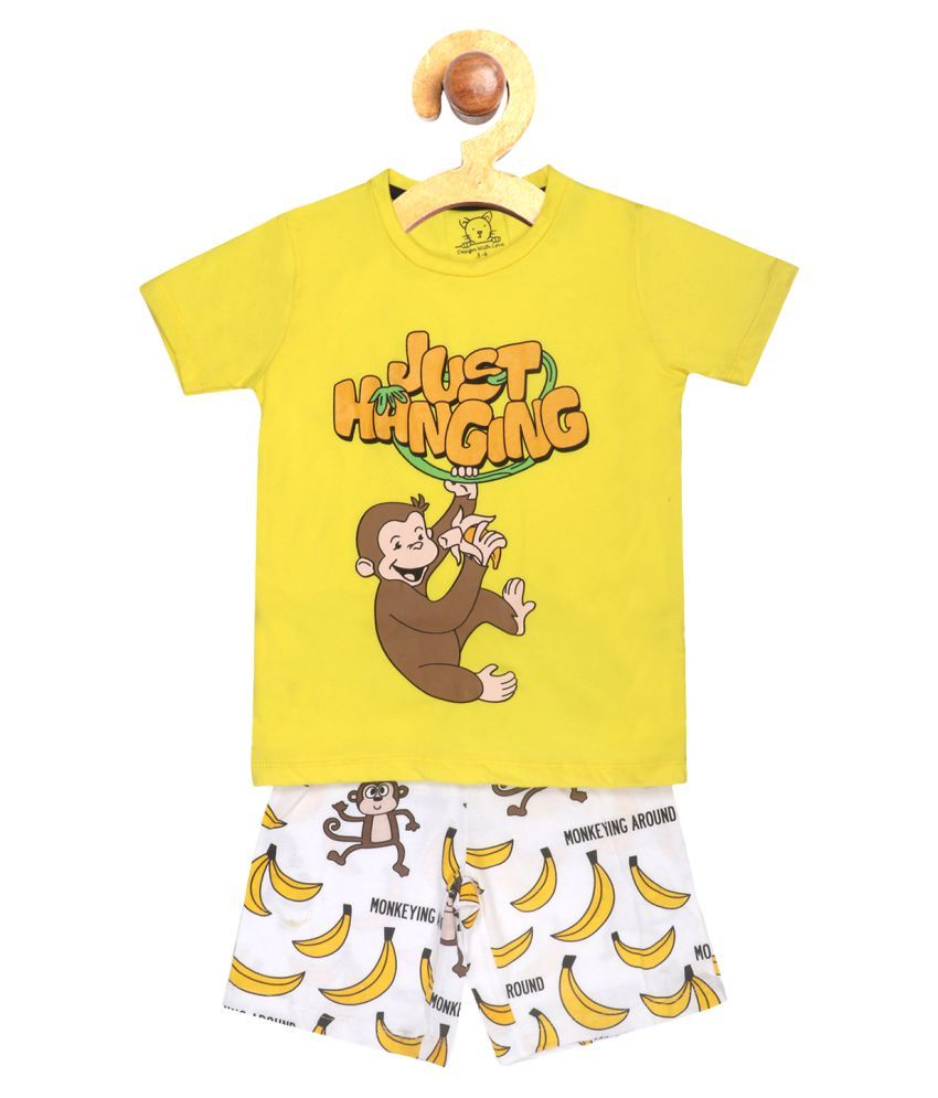     			Lazy Shark Girls Tshirt & Shorts Clothing Set