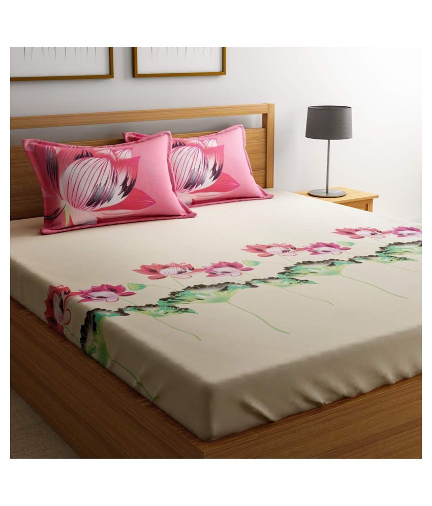 Portico Cotton Double Bedsheet with 2 Pillow Covers Buy Portico