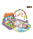 TiNiToeS Gyms and Activity Play Mat Kick and Play Piano with Music and Lights, Electric Learning Jungle Gym with Rattles & Stuffed Toys for Infants, Newborn, Girls and Boys Age 1 to 36 Months