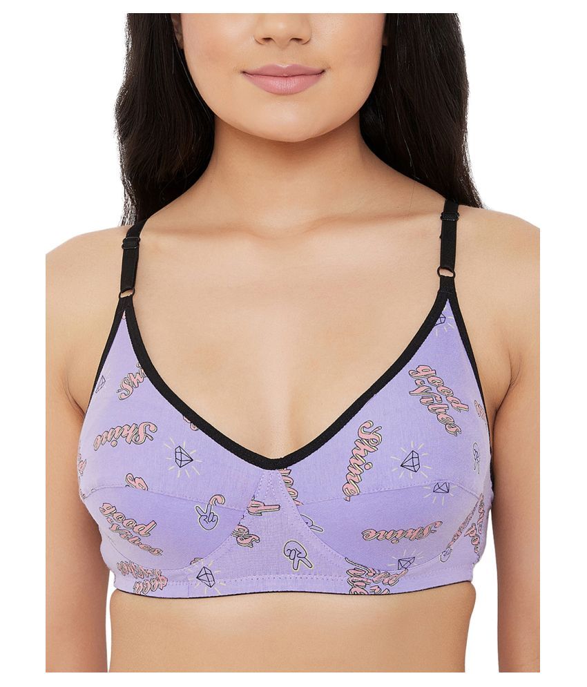     			Clovia Cotton Everyday Bra - Purple