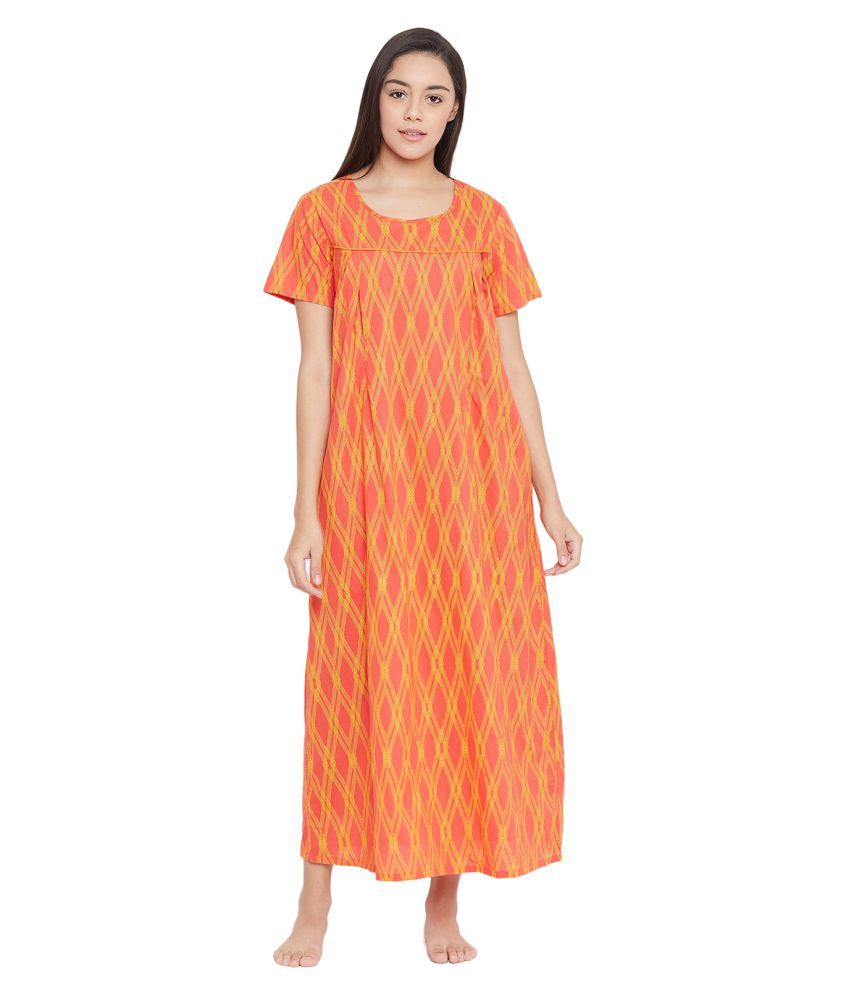 orange night gowns