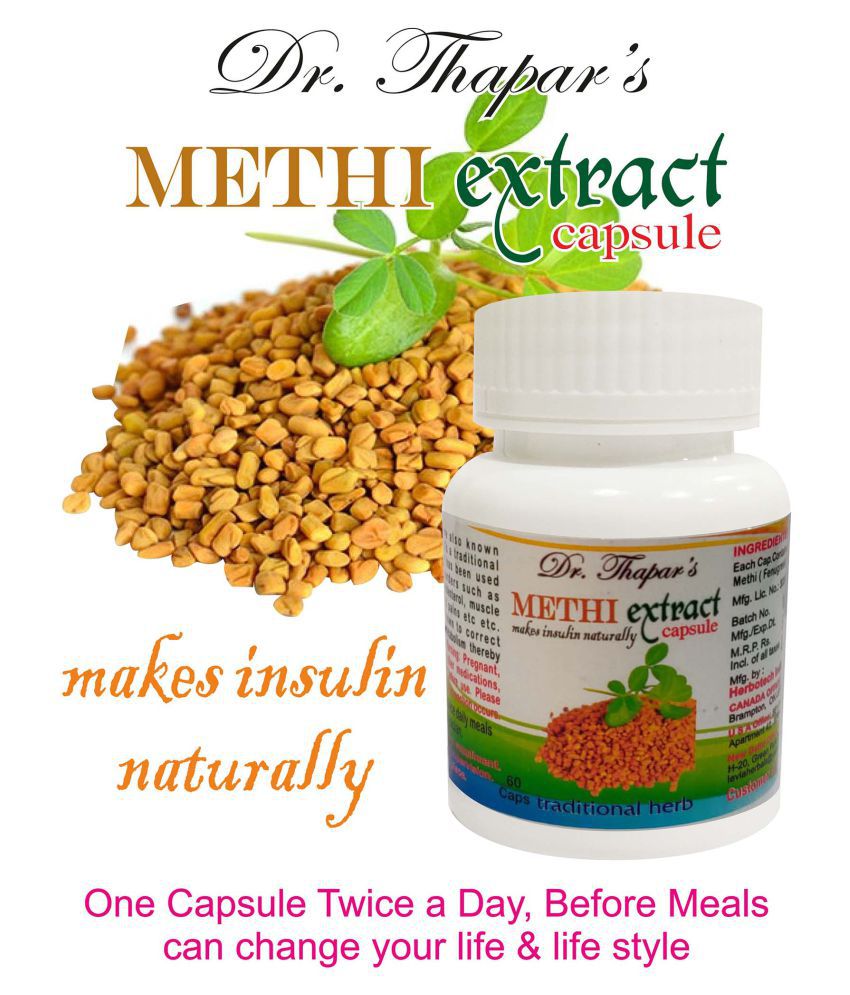     			Dr. Thapar's Anti Diabetes METHI Extract 60 Capsule 500 mg