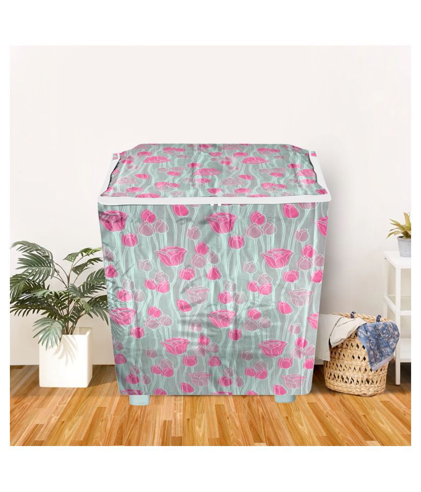     			E-Retailer Single PVC Pink Washing Machine Cover for Universal Semi-Automatic