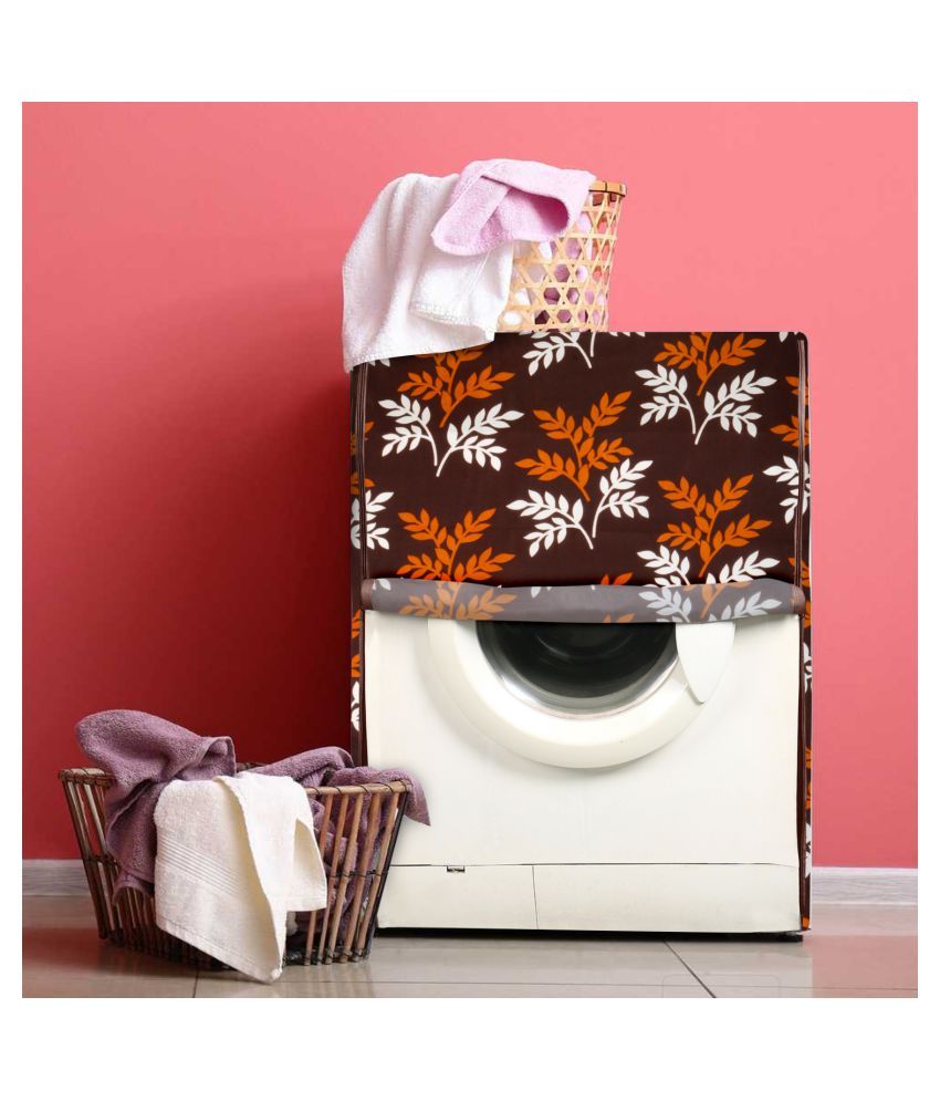     			E-Retailer Single Polyester Brown Washing Machine Cover for Universal Front Load