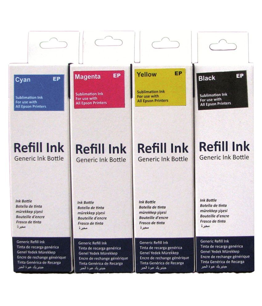 Dura-Jet r Epson L130 Multicolor Pack of 4 Ink bottle for Epson L130, L360, L361, L210, L220 