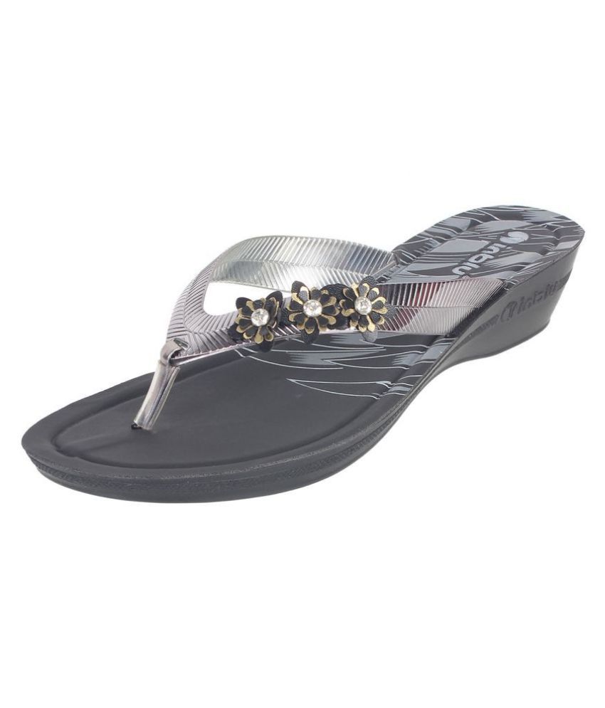 blue and silver flats