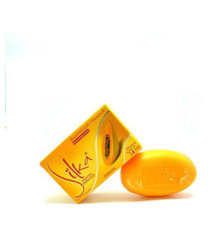 Click Maet Silka Papaya Whitening Soap For Dark Spots Soap 135 g Pack