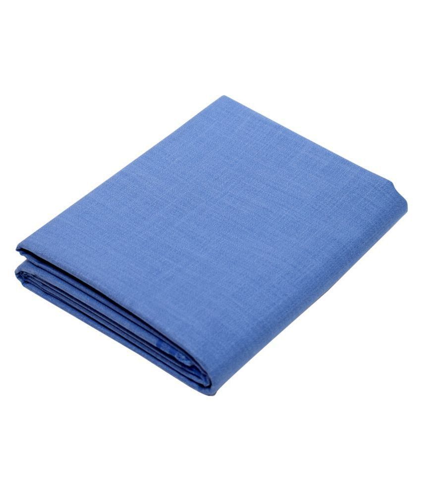     			KUNDAN SULZ GWALIOR Blue Cotton Blend Unstitched Shirt pc