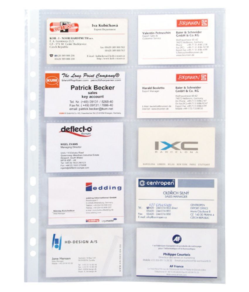 VISITING CARD HOLDER SHEETS Buy Online at Best Price in India Snapdeal