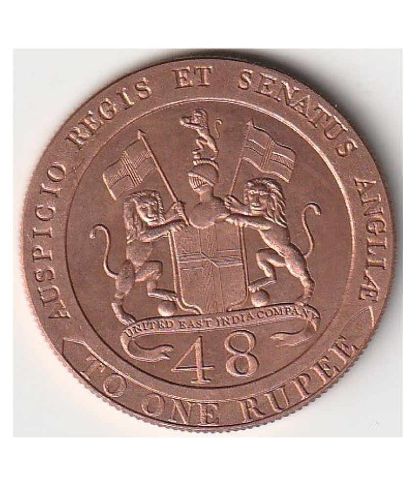     			1/48 Rupee Madras Presidency 1794 East India Company Rare Coin