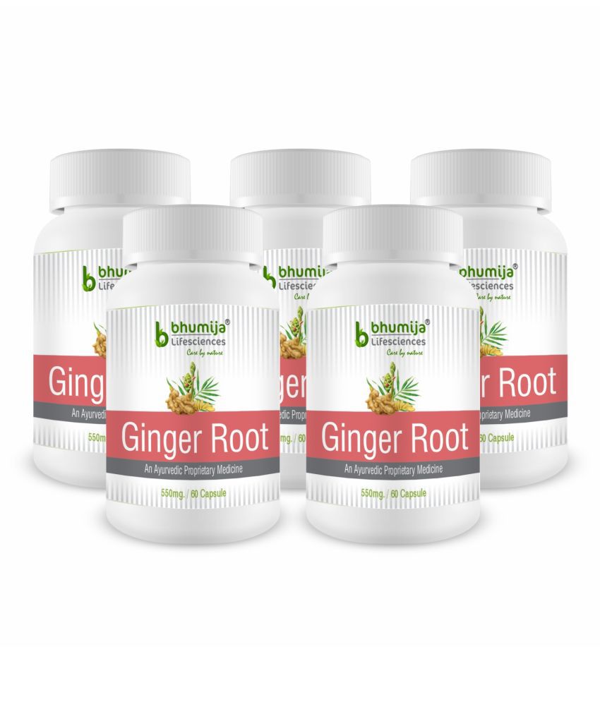     			BHUMIJA LIFESCIENCES Ginger Root Capsules 300 no.s Pack of 5