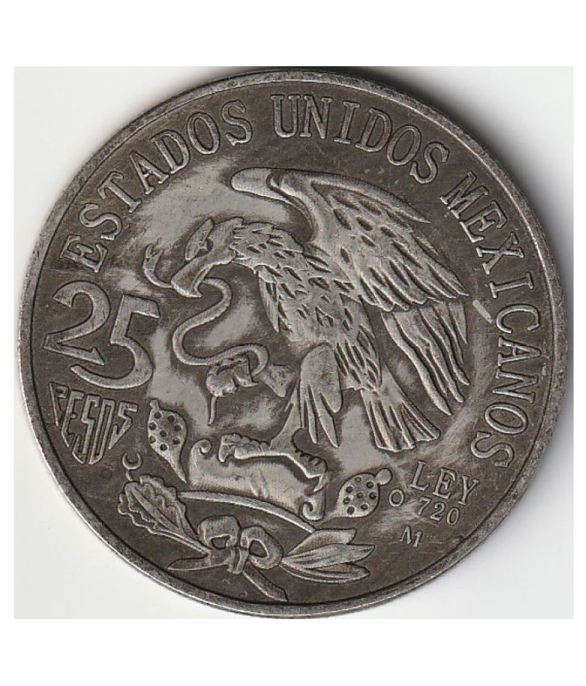     			25 Pesos Estado Unidos Mexicanos 1968 Rare Coin