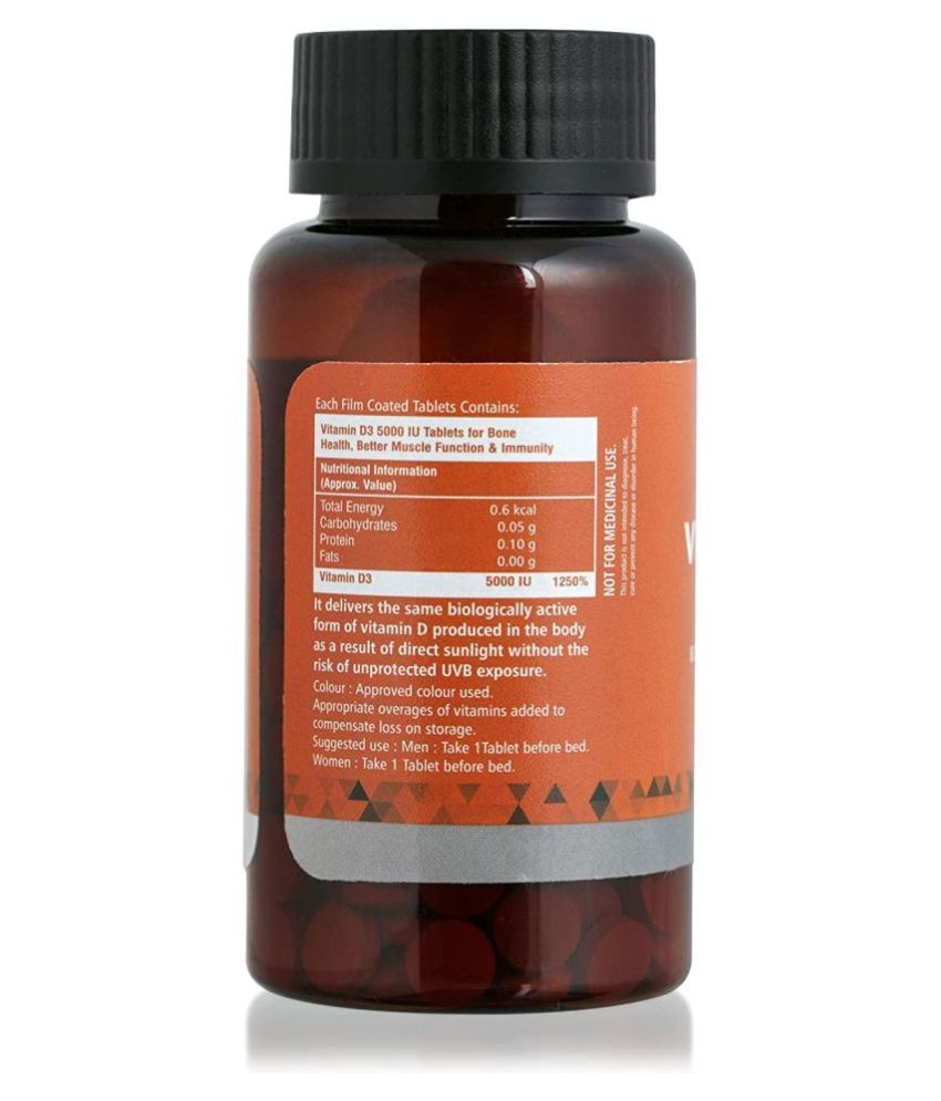 The Blessing Tree Vitamin D3 5000 IU 1 mg Vitamins Tablets ...