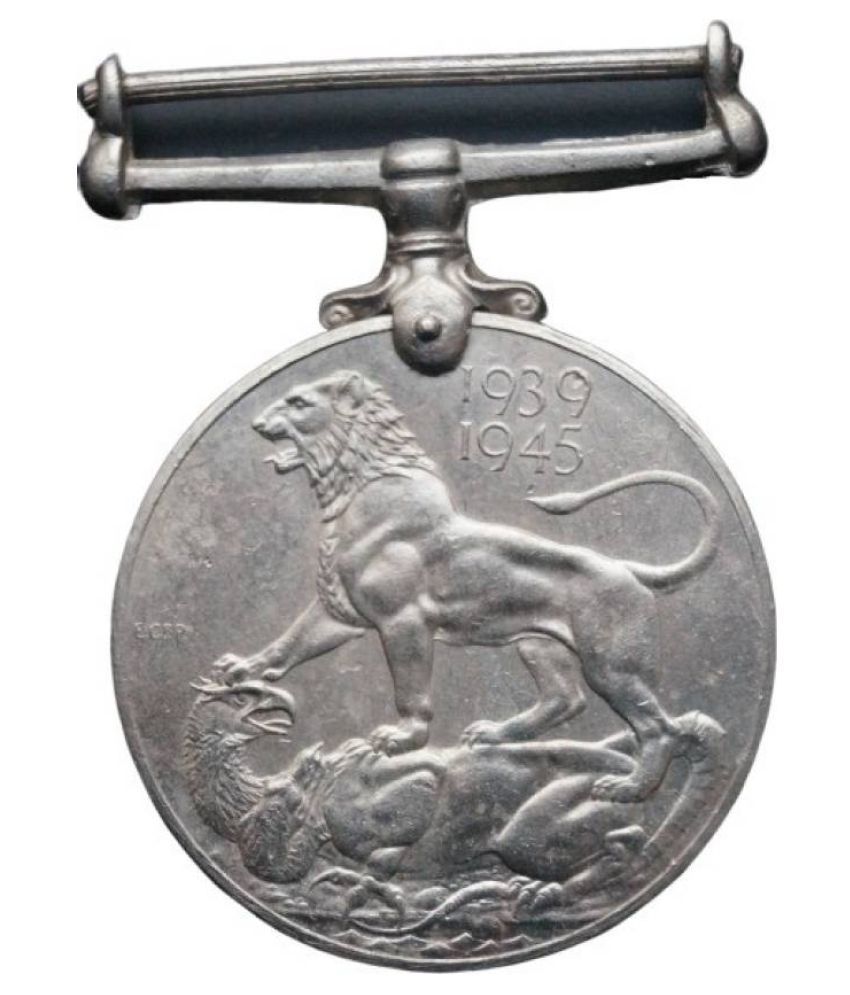     			Second World War Medal with the inscription GEORGIVS VI D G BR OMN REX ET INDIAE IMP Rare Medal