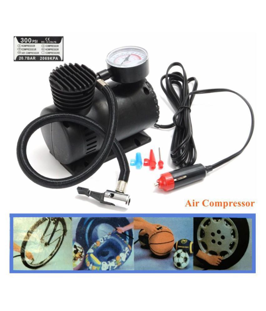 Electric Mini DC 12V Air Compressor Pump for Car and Bike Tyre Tire