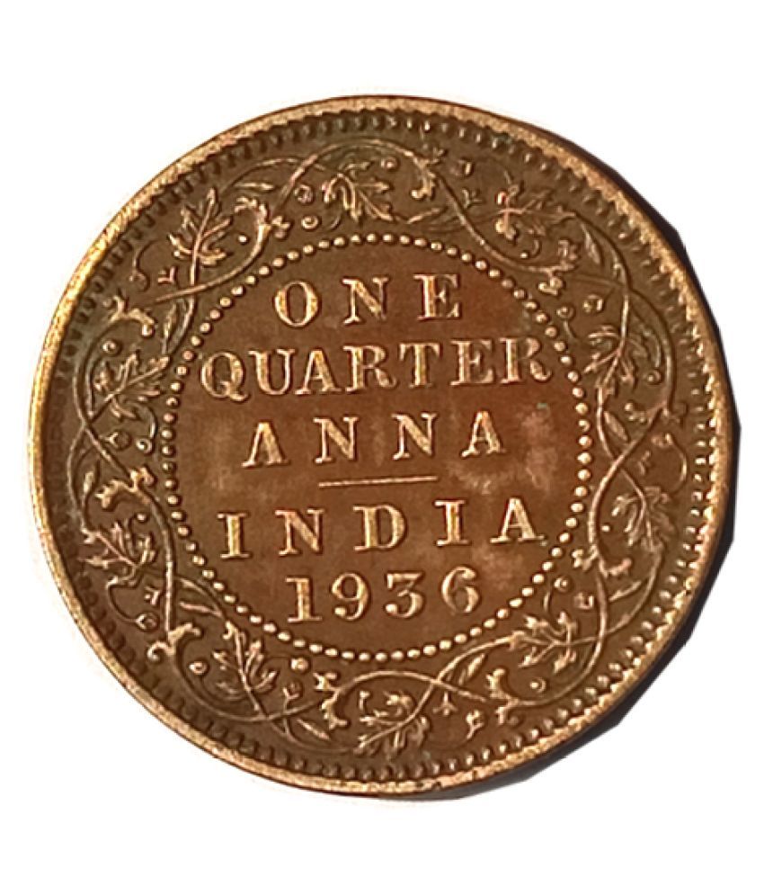 ONE QUARTER ANNA YEAR 1936 V KING EMPEROR COIN RARE Buy ONE