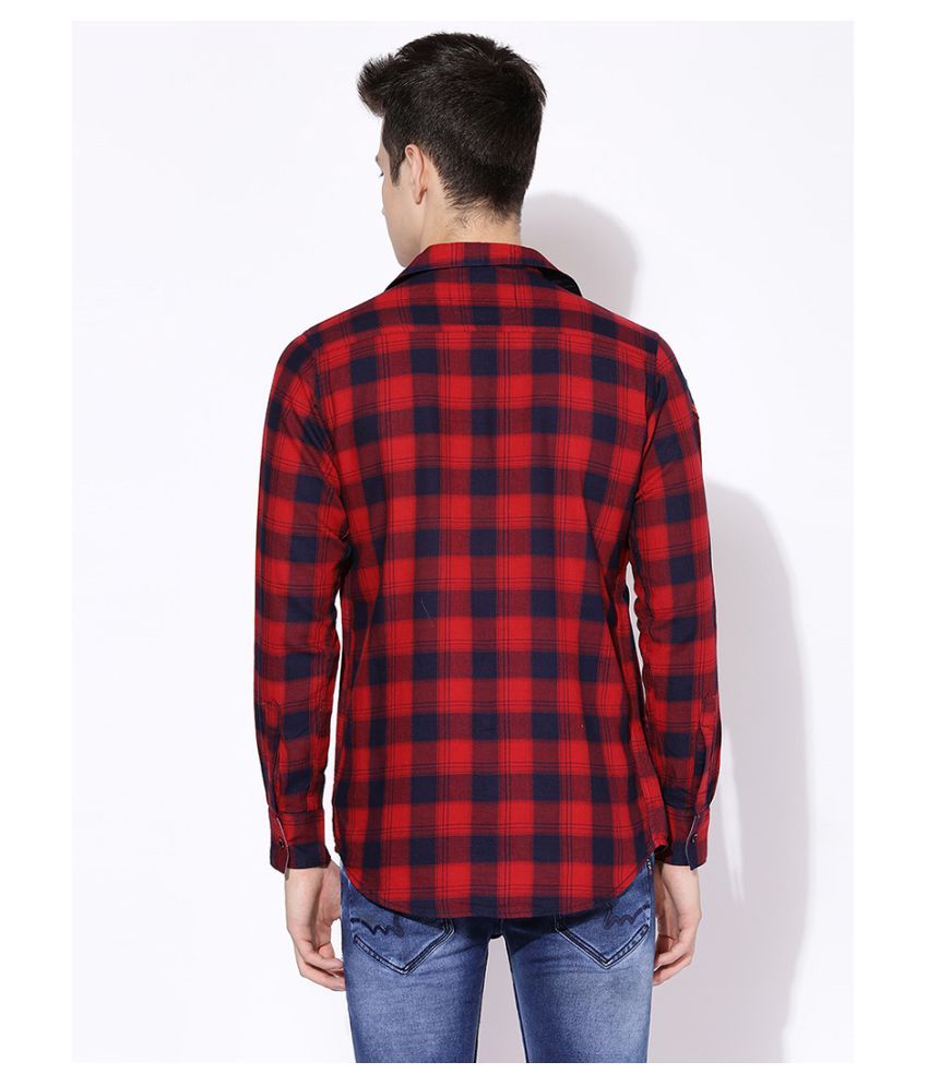 V2 Cotton Blend Maroon Shirt - Buy V2 Cotton Blend Maroon Shirt Online ...